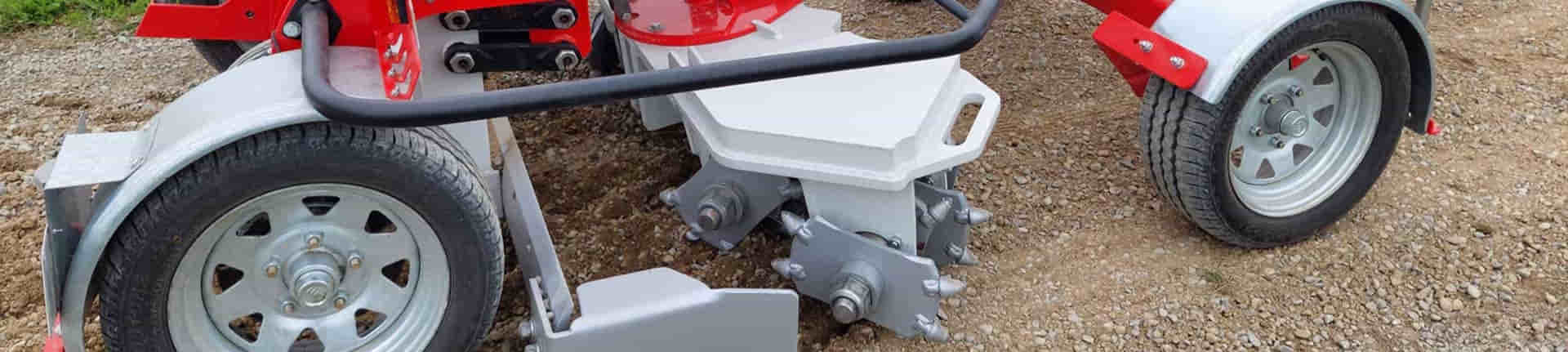 Farm driveway and tracks, pothole removal machine