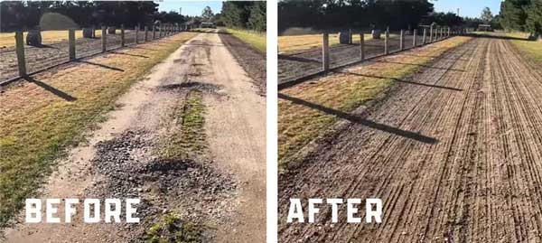 Pothole reapir machine for farm tracks and rural driveways